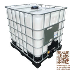 IBC 1000 Liter. ถังเบ๊าท์ 1000 ลิตร (พาเลทพลาสติก) ถังสีขาวใส (ถังบรรจุสารเคมี)